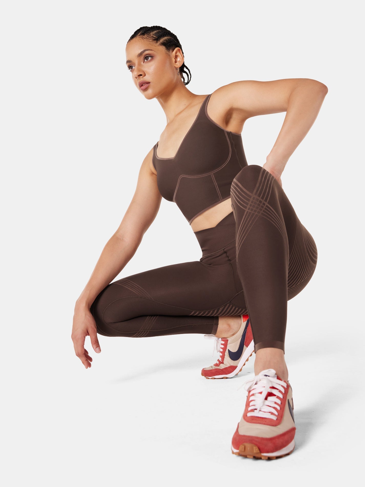 Body Sculpt Faux Leather Leggings (Reversible Wear)