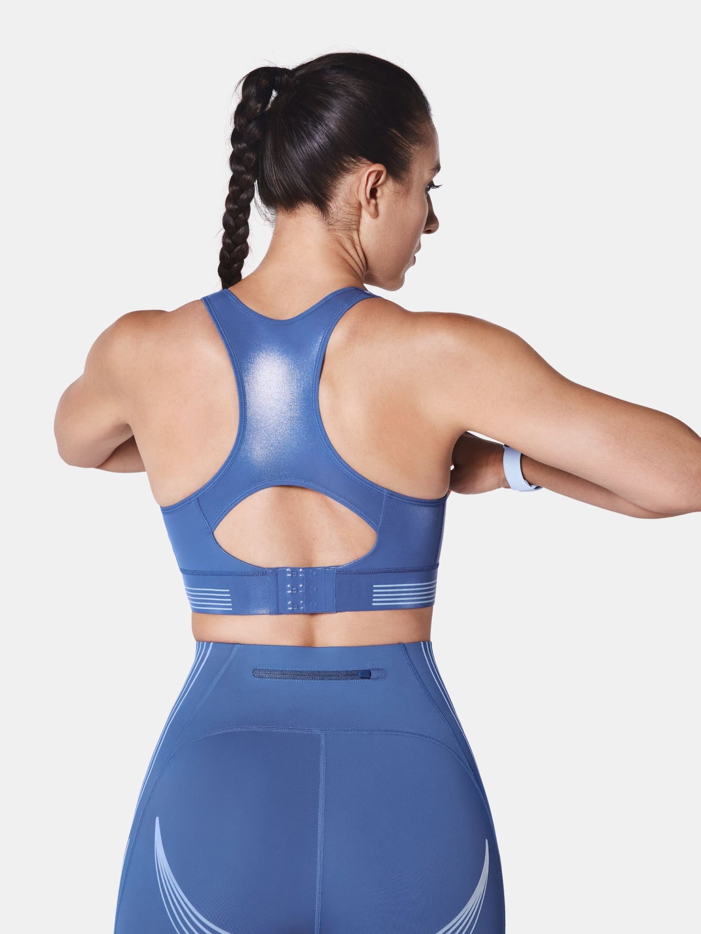 Body Sculpt Glossy Leather Sports Bra